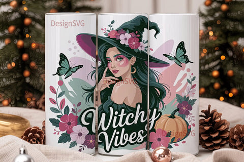 Witchy Vibes 20oz Tumbler Wrap Sublimation DesignSVG 