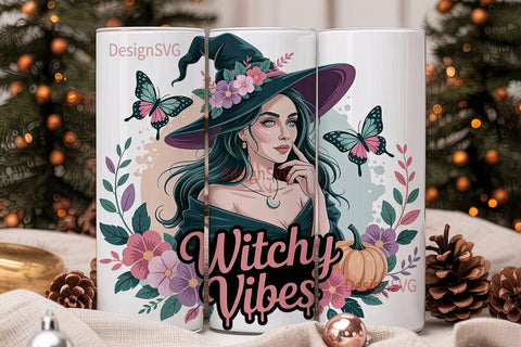 Witchy Vibes 20oz Tumbler Wrap Sublimation DesignSVG 