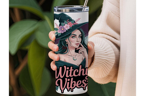Witchy Vibes 20oz Tumbler Wrap Sublimation DesignSVG 