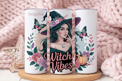 Witchy Vibes 20oz Tumbler Wrap Sublimation DesignSVG 