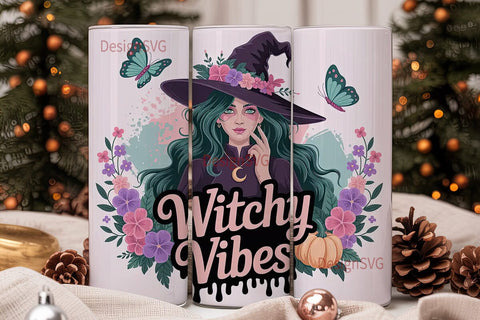 Witchy Vibes 20oz Tumbler Wrap Sublimation DesignSVG 