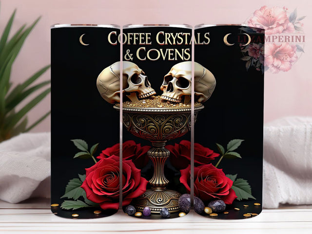 Witchy Vibes Coffee 20oz Magical Tumbler, Witchy Vibes, Coffee Tumbler, Crystals and Covens, Sublimation Wrap, 20oz Tumbler, Magical Gift, Witchcraft Drinkware Sublimation Li Zamperini 