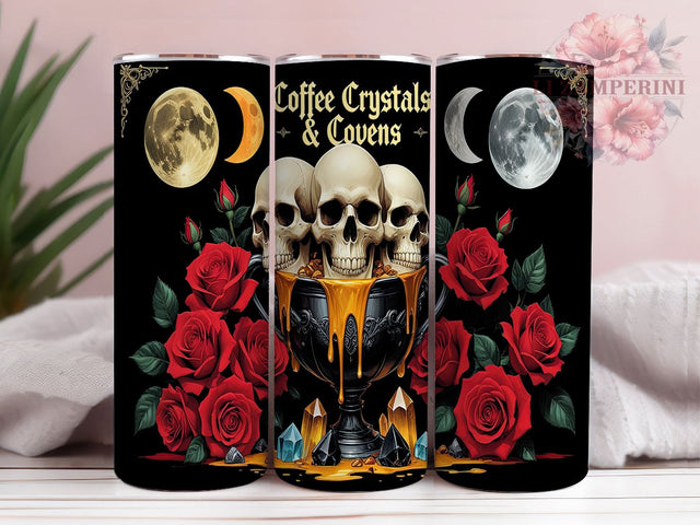 Witchy Vibes Coffee 20oz Magical Tumbler, Witchy Vibes, Coffee Tumbler, Crystals and Covens, Sublimation Wrap, 20oz Tumbler, Magical Gift, Witchcraft Drinkware Sublimation Li Zamperini 