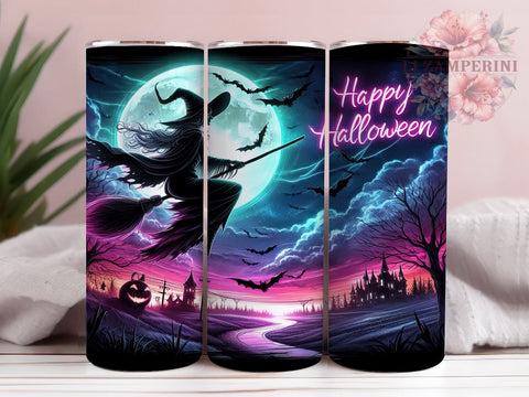 Witchy Vibes Halloween 20oz Tumbler Wrap PNG, Happy Halloween Tumbler PNG Sublimation Design, Straight & Tapered Tumbler Wrap, Instant Digital Download Sublimation Li Zamperini 
