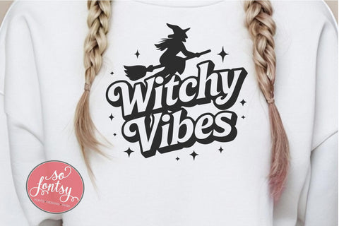 Witchy Vibes SVG Cut File for Cricut & Silhouette | Fall Autumn SVG So Fontsy VIP Design Shop 