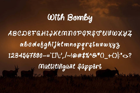 With Bomby Font Prasetya Letter 