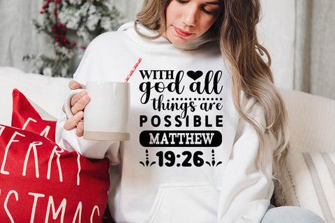 With god all things are possible matthew 19 26 SVG Angelina750 