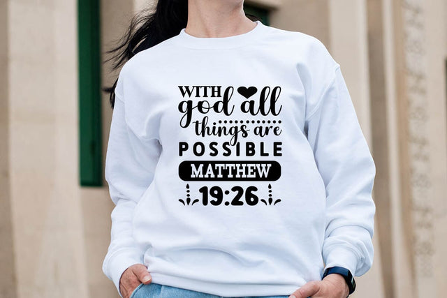With god all things are possible matthew 19 26 SVG Angelina750 