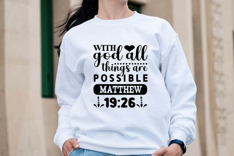 With god all things are possible matthew 19 26 SVG Angelina750 