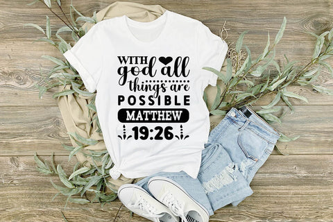 With god all things are possible matthew 19 26 SVG Angelina750 