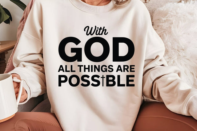 With God All Things Are Possible SVG Angelina750 