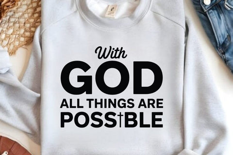 With God All Things Are Possible SVG Angelina750 
