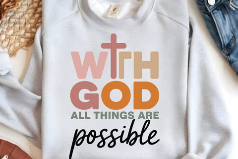 With God All Things Are Possible SVG Angelina750 