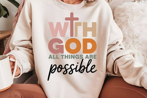 With God All Things Are Possible SVG Angelina750 