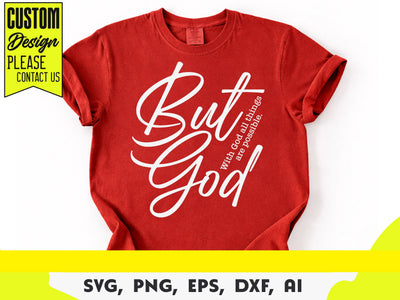 With God All Things are Possible Svg, Matthew 19:26, Bible Scripture Svg, Inspirational Svg, Religious Svg SVG DesignDestine 