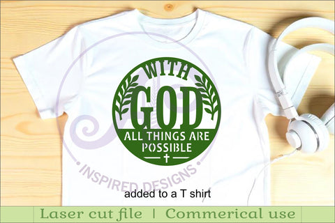With God All Things Are Possible SVG Sign for Laser Cutting SVG APInspireddesigns 