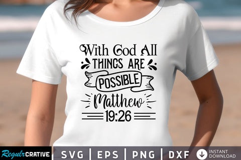 With god all things are Svg Design SVG Regulrcrative 