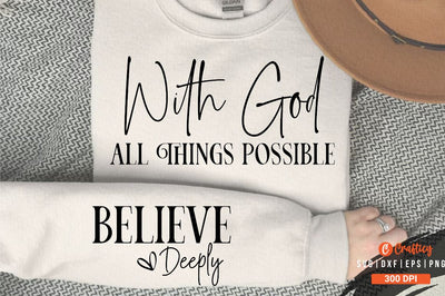 With God All Things Possible Sleeve SVG Design SVG Designangry 