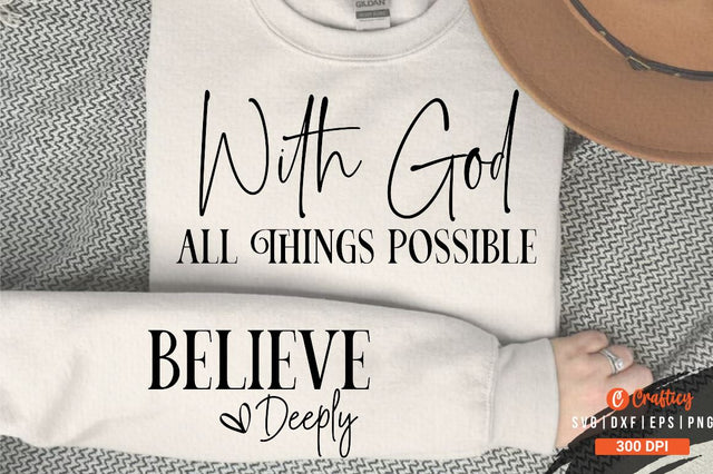 With God All Things Possible Sleeve SVG Design SVG Designangry 