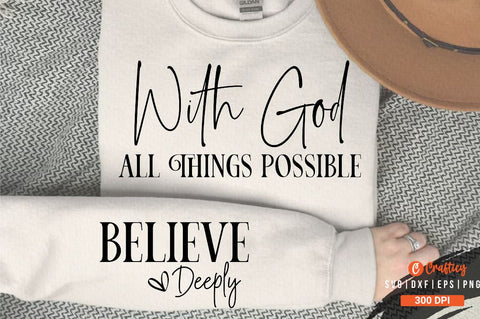 With God All Things Possible Sleeve SVG Design SVG Designangry 