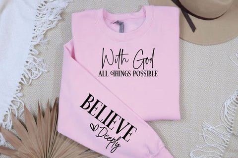 With God All Things Possible Sleeve SVG Design SVG Designangry 
