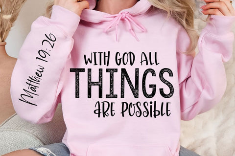 With God All Things Sleeve SVG Design SVG Regulrcrative 