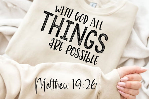With God All Things Sleeve SVG Design SVG Regulrcrative 