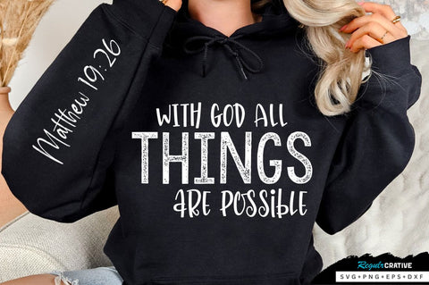 With God All Things Sleeve SVG Design SVG Regulrcrative 