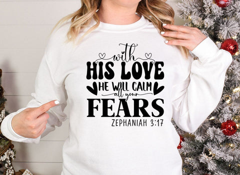 With His Love He Will Calm All Your Fears SVG SVG CraftingStudio 