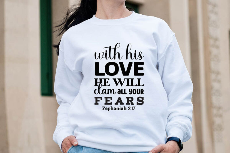 With his love he will clam all your fears Zephaniah 3 17 SVG Angelina750 