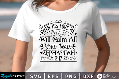 With his love he will Svg Design SVG Regulrcrative 