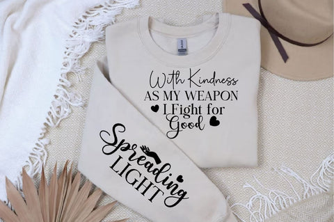 With Kindness as My Weapon I Fight for Good Sleeve SVG Design, Christian Sleeve SVG, Faith SVG Design, Jesus Sleeve SVG, Religious Sleeve SVG SVG Regulrcrative 