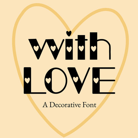 With Love Font OTF, Fonts for Crafting, Handwritten Font SVG Crafting With Brenna 