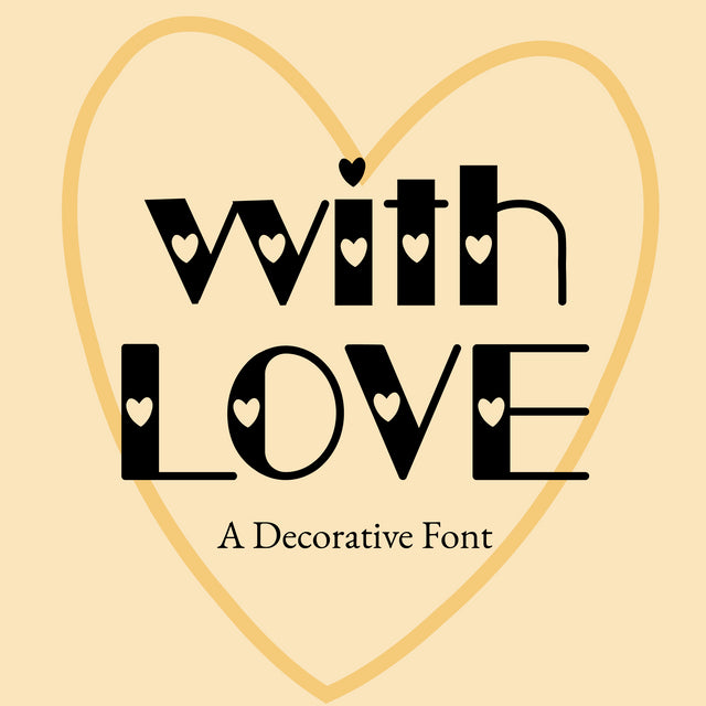 With Love Heart Font, Valentine Font Font Crafting With Brenna 