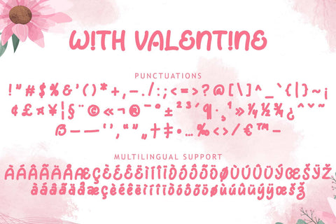 With Valentine Font Prasetya Letter 