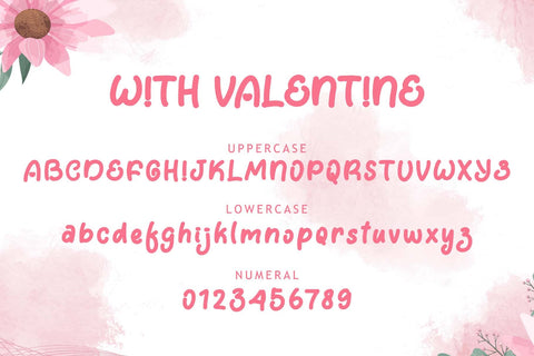With Valentine Font Prasetya Letter 