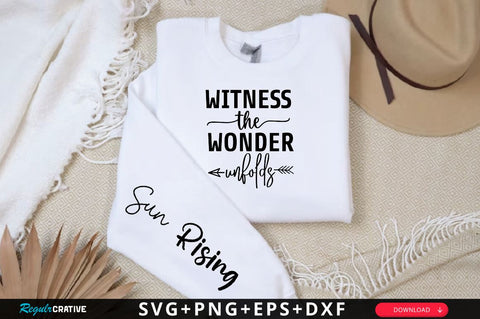 Witness the wonder unfolds Sleeve SVG Design, Christian Sleeve SVG, Faith SVG Design, Jesus Sleeve SVG SVG Regulrcrative 