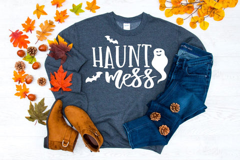 Witty Halloween Quote Cut Files - Haunt Mess SVG Design Sublimation Pickled Thistle Creative 