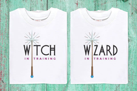 Wizard and Witch in Training Embroidery Duo Embroidery/Applique DESIGNS Designed by Geeks 