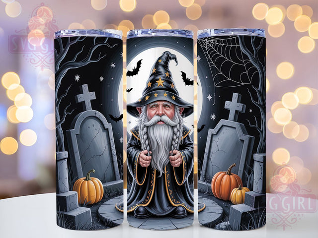 Wizard Magic Halloween Gnome Tumbler, Halloween Gnome Wrap, 20oz Sublimation, Magic Gnome Cup, Spooky Gnome Design, Halloween Drinkware, Fantasy Gnome Tumbler Sublimation SvggirlplusArt 