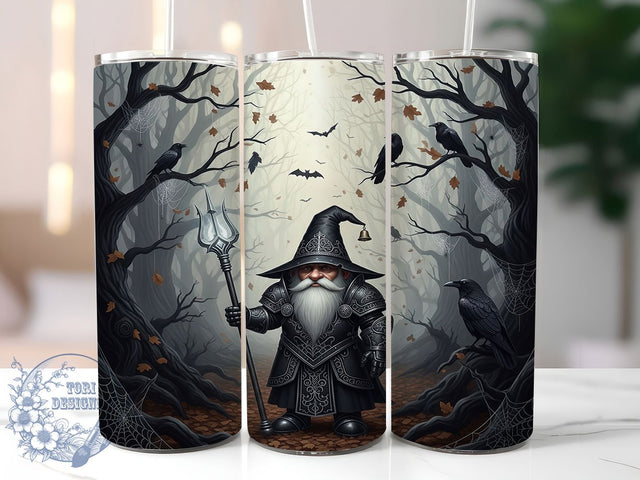 Wizard Magic Halloween Gnome Tumbler, Halloween Gnome Wrap, 20oz Sublimation, Magic Gnome Cup, Spooky Gnome Design, Halloween Drinkware, Fantasy Gnome Tumbler Sublimation ToriDesigns 