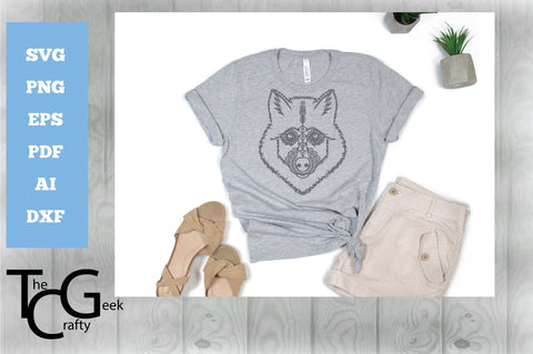 Wolf Face Mandala SVG SVG The Crafty Geek 