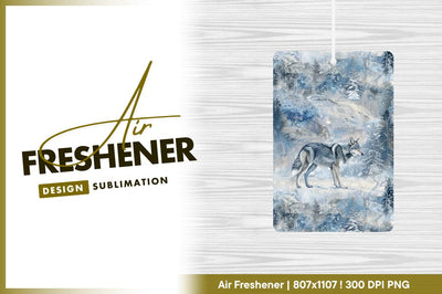 Wolf in watercolor winter landscape seamless pattern Sublimation Regulrcrative 