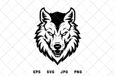 Wolf Mascot Graphics - JPG, SVG, PNG, EPS - Digital Download with Commercial License for Cricut, Silhouette, Scan N Cut Crafting SVG Loveleen Kaur 
