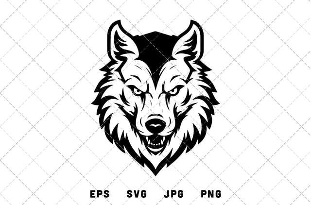 Wolf Mascot Graphics - JPG, SVG, PNG, EPS - Digital Download with Commercial License for Cricut, Silhouette, Scan N Cut Crafting SVG Loveleen Kaur 