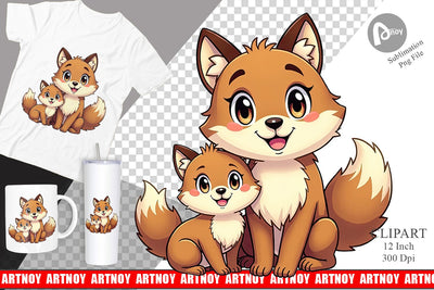 Wolf Mother's Day Clipart Sublimation artnoy 