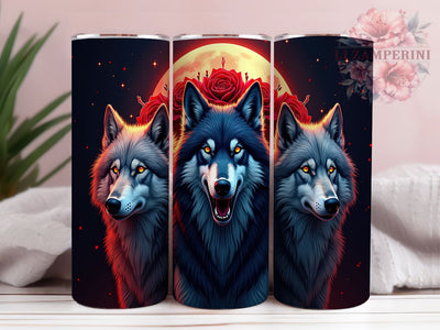 Wolf Pack Moonlight 20oz Mystical Tumbler Wrap, Howling Wolf 20oz Design, Night Sky Wolf Sublimation, Forest Wolves Tumbler, Seamless Wolf Pack Wrap, Mystical Moon Tumbler Sublimation Li Zamperini 