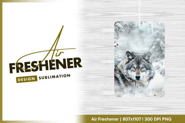 Wolf portrait in snowy winter wonderland Sublimation Regulrcrative 