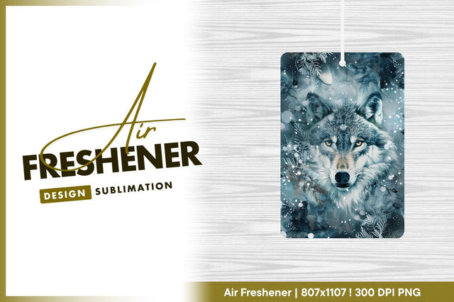 Wolf portrait in winter wonderland scene Sublimation Regulrcrative 