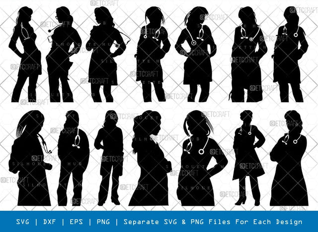 Woman Doctor Svg Cricut Cut Files Png Bundle, SB01165 SVG ETC Craft 